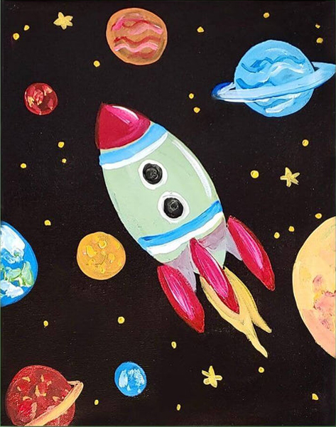 Pain Rocker Ship Kids Paint! Rocket Ship! – Flying Colors