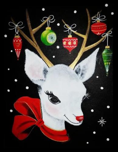 reindeer-black-canvas